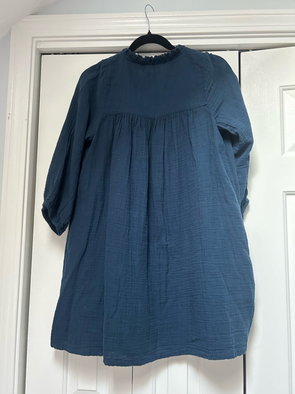 Pink Chicken Navy Ruffle-Trim Tunic Top - Picture 5 of 6